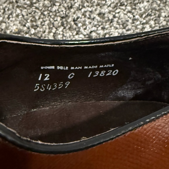 Hofheimer's Cavaliers men's brown leather Oxford dress shoes, size 12 - Picture 16 of 16